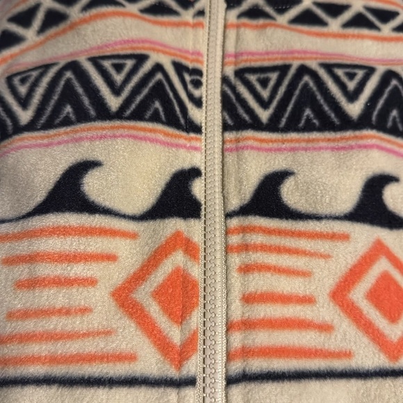 O’Neill Medium Half Zip Pullover Soft Polar Green & Cream Women’s Fleece Hoodie - Picture 11 of 11